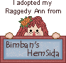 Click here to adopt your Easter Raggedy at Bimban's HemSida.