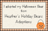 Click here to adopt Halloween Bear at Heather's Country Farm.