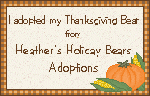 Click here to adopt your Thanksgiving bear at Heather's Country Farm Adoption Center.