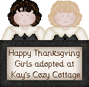 Click here to adopt your Thanksgiving girls at Kay's Cozy Cottage.