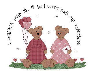I adopted my Valentine Bears at Jeanne's Country Cottage. Click on the certificate at the bottom of the page to adopt yours.