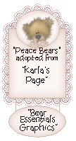 Click here to adopt your Peace Bears at Karla's Page.