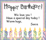 Thank you Sonia !