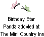 Click here to adopt your Panda at The Mini Country Inn.